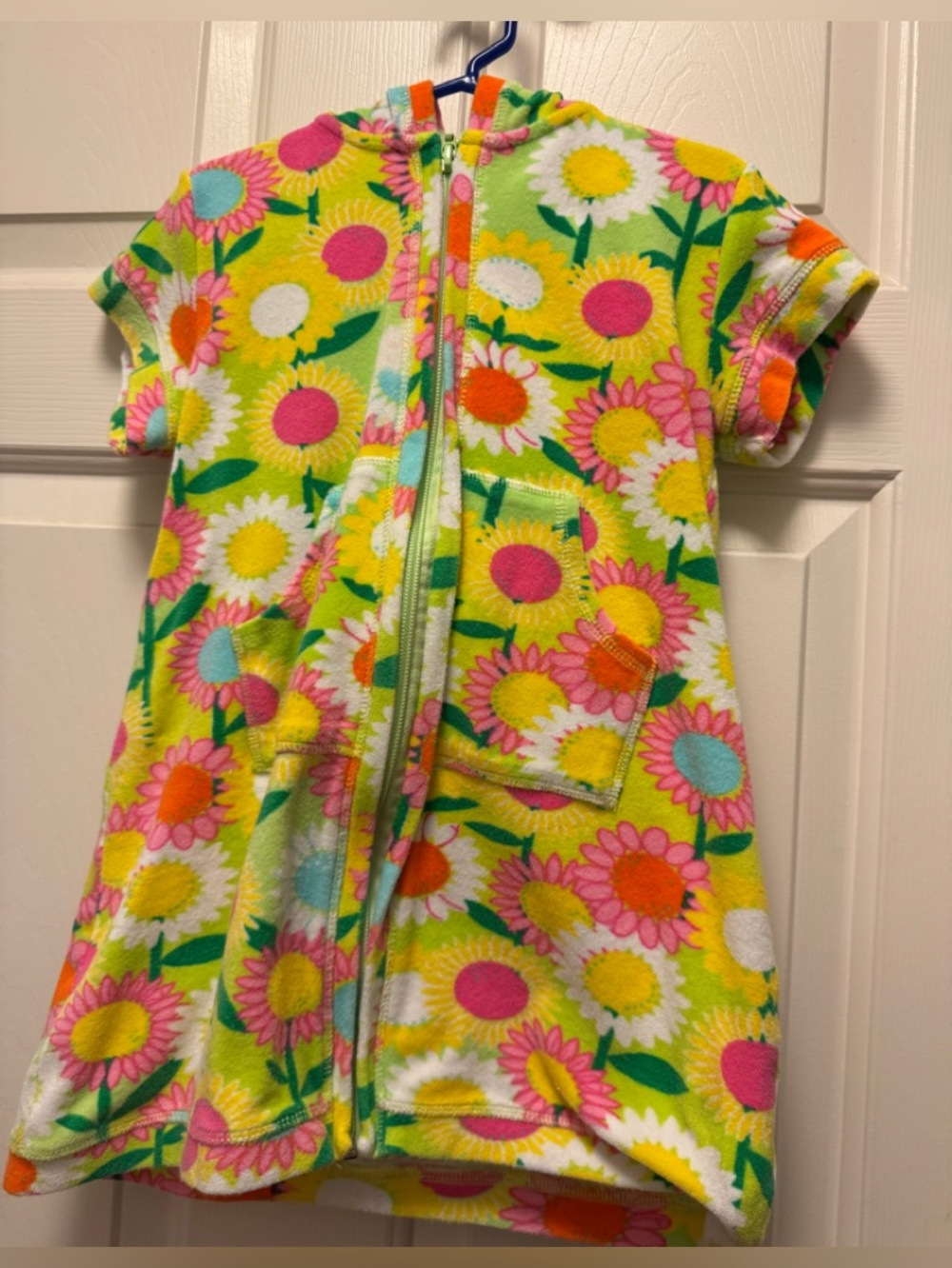 VINTAGE White Tag Lilly Pulitzer pastel floral zip-up swim cover